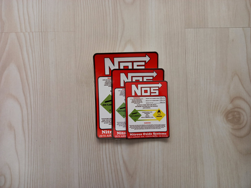 NOS Sticker - Waterproof and Water Resistant NOS Sticker - You can stick it any surface such as metal - Best Gift for Car Lovers