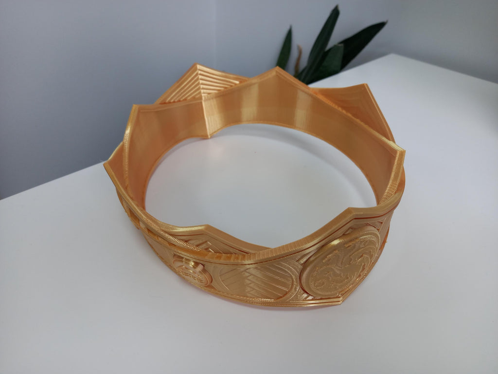 Rhaenyra / Viserys Crown - House of the Dragon inspired cosplay accessory - 3D Printed From GOLD PLA