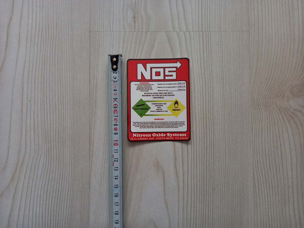 NOS Sticker - Waterproof and Water Resistant NOS Sticker - You can stick it any surface such as metal - Best Gift for Car Lovers