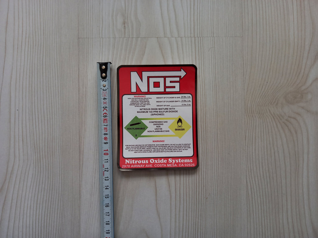 NOS Sticker - Waterproof and Water Resistant NOS Sticker - You can stick it any surface such as metal - Best Gift for Car Lovers