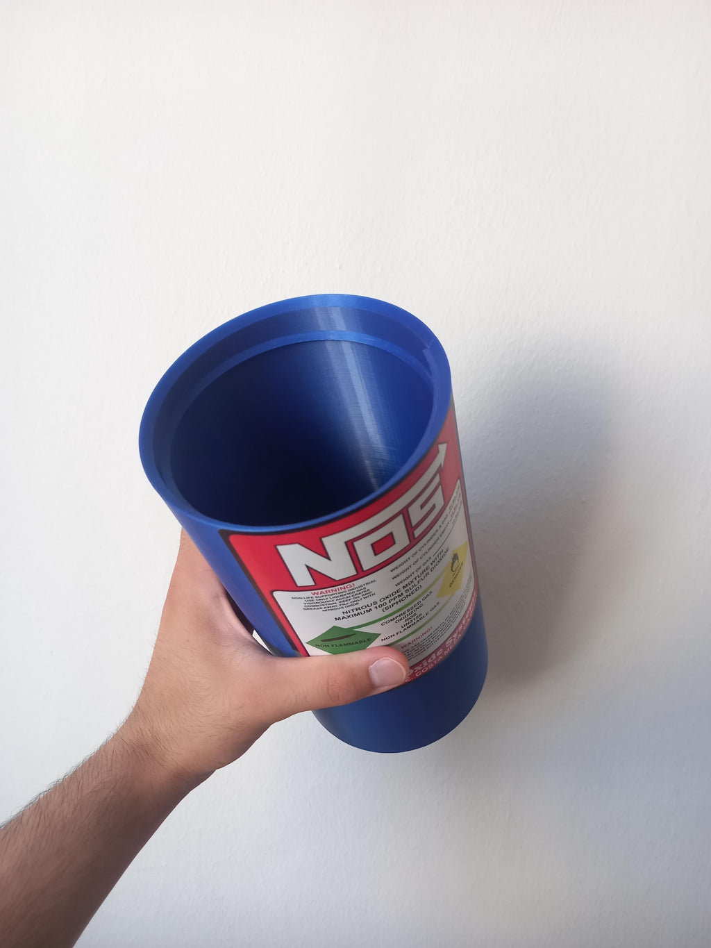 Plastic NOS Tank (for decorative purposes, not real) - Fully 3D Printed NOS Tank Storage Bottle - You can use it as a Car or Desk Accessory
