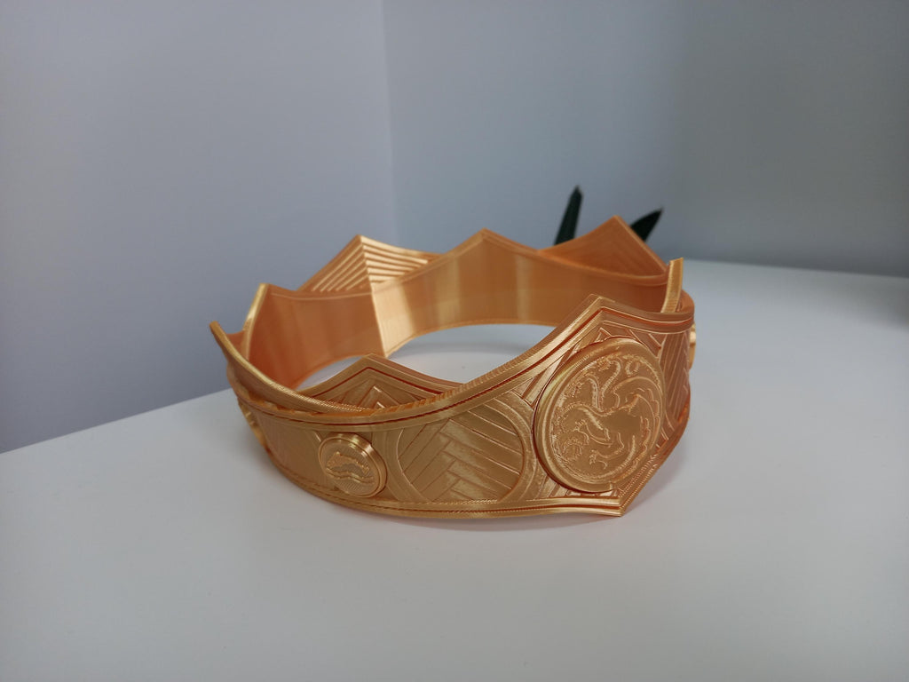 Rhaenyra / Viserys Crown - House of the Dragon inspired cosplay accessory - 3D Printed From GOLD PLA